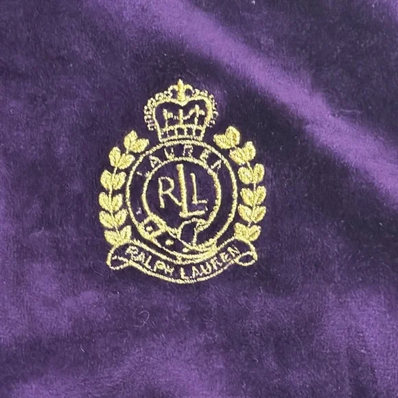 Lauren Ralph Lauren purple velvet 2 piece pants and jacket crest logo size m - Picture 6 of 11